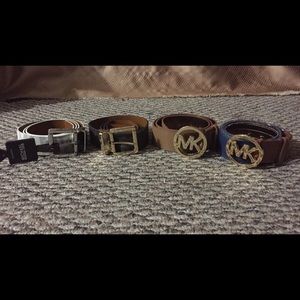 4 Michael Kors authentic leather belts